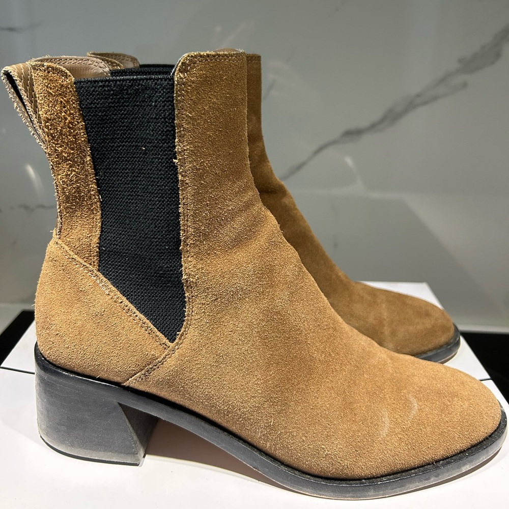 Women's Tan Suede Ankle Boots